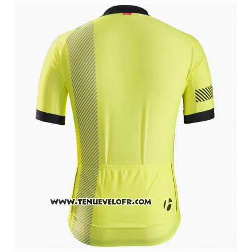 2016 Maillot Ciclismo Bontrager Noir et Jaune Manches Courtes et Cuissard